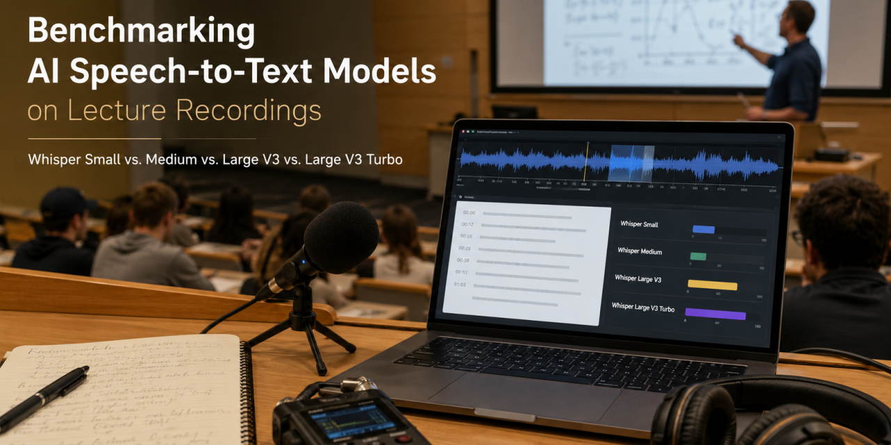 Which Whisper Model Works Best for Lecture Captions? I Tested 614 Minutes of My Own Classes