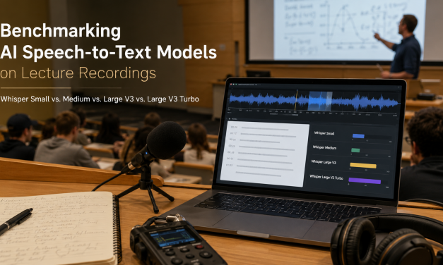 Which Whisper Model Works Best for Lecture Captions? I Tested 614 Minutes of My Own Classes